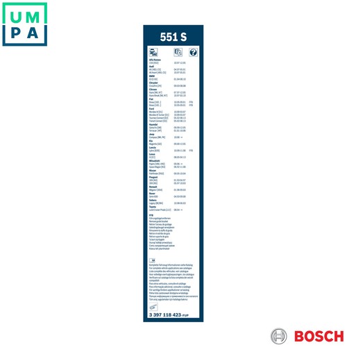 Wiper blade 397 - 118, 423