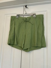 Primark Denim & Co Green Shorts. Size 14. New. Linen Viscose Mix. Side Pockets