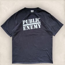 Vintage Public Enemy Rap T-Shirt Double Sided - Size Large - Anvil Tag 