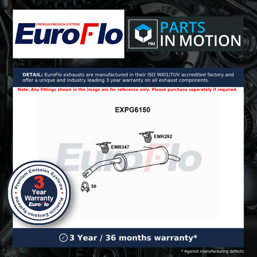 Exhaust back rear box fits - exhaust,