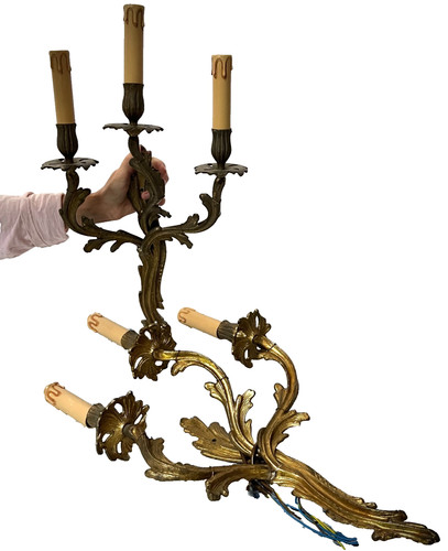 Antique french candle sconces - antique,