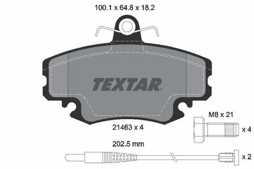 Brake pads textar 2146304 for - pads,
