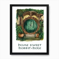 Home Sweet Hobbit Hole Art Print Fr Framed Wall Art Poster Canvas Print Picture