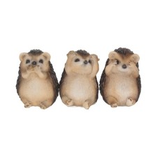 THREE WISE HEDGEHOGS FIGURINES