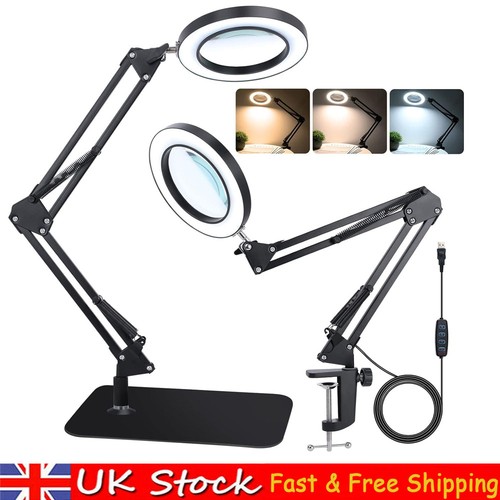 Magnifying glass desk light - 8x,