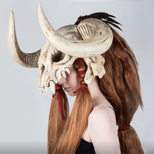 Animal horn mask bull - , skull