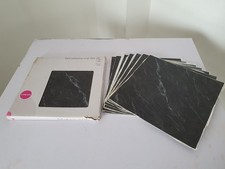 30.5x30.5 Self Adhesive Vinyl Floor Tyles x 18 Black Marble Effect