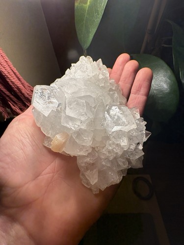 Clear quartz cluster - quartz, roughly