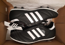 ADIDAS COPA MUNDIAL FOOTBALL BOOTS BLACK LEATHER SIZE 9 1/2 MOULDED STUDS BNIB