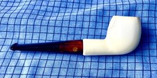 Altinay top quality hand carved Turkish Block Meerschaum pipe in leather case