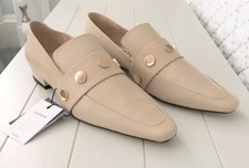 Zara Beige Leather Loafers