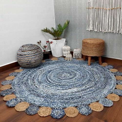 Rug denim reversible handmade - denim,