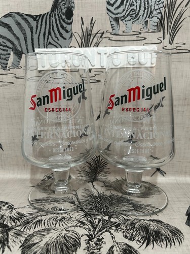 San miguel pint glasses 2 - san, x