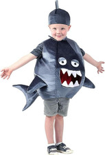 Boys Animal Shark Halloween Costume Animal Party Fancy Dress For 3-4 Years OPEN
