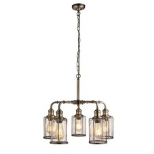 5 Light Antique Brass Ceiling