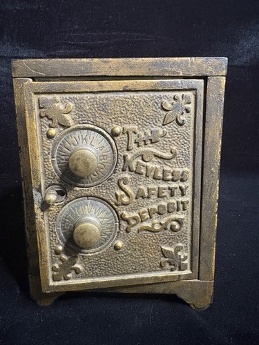 Antique keyless lock cast - antique,