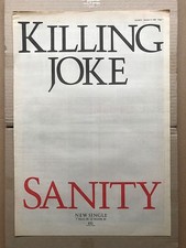 KILLING JOKE SANITY POSTER SIZED original music press advert from 1986  - printe