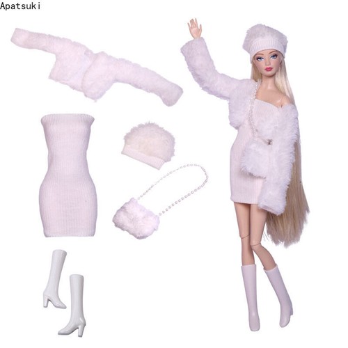 White faux fur outfit - outfit, for