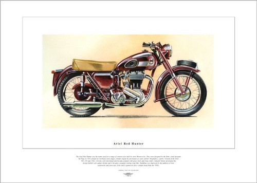 Ariel red hunter motor cycle - red,