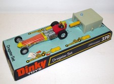 Dinky 370 Rail Dragster & Launcher Set Excellent with Original Box Base