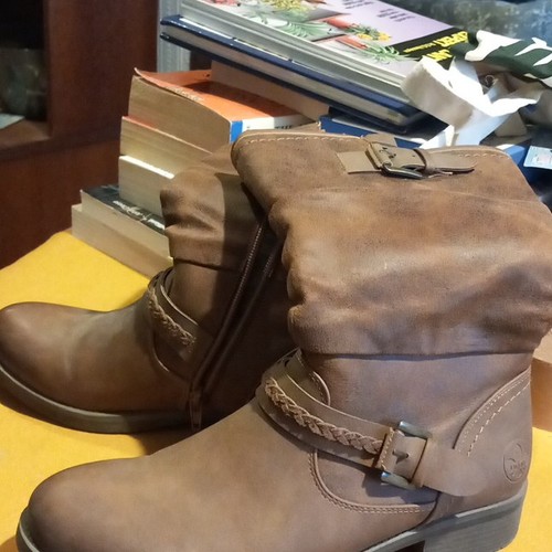 Rieker tan boots size - rieker,