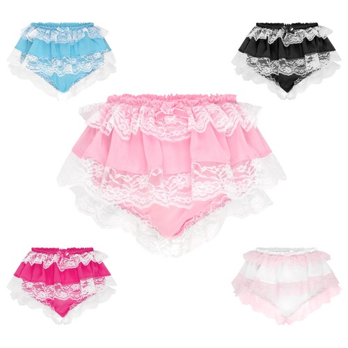 Satini frilly lace sissy - satini,
