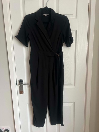 Topshop black jumpsuit with - jumpsuit,