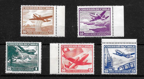 Chile 1950 airmail stamps - ,