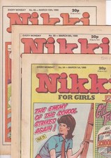Nikki 'for girls' comics x 5 (#54 - 58). March 1986. VGC