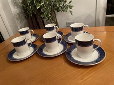 6 x Marks Spencer M&S Hampton St Michael Coffee Cups and Saucers 