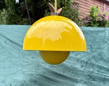 Vintage Verner Panton For Copenhagen Unique Flowerpot Enamel Ceiling Light