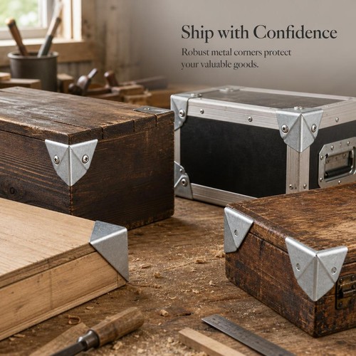 Wooden box metal corner - box,