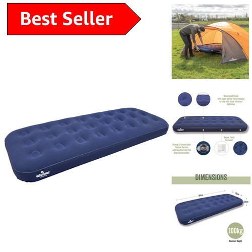 Single flocked airbed with - single,
