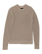 HOLLISTER Mens Crew Neck Jumper Sweater Medium Grey AY04