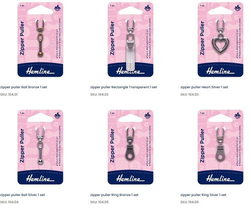 Hemline zipper pulls - zipper, –