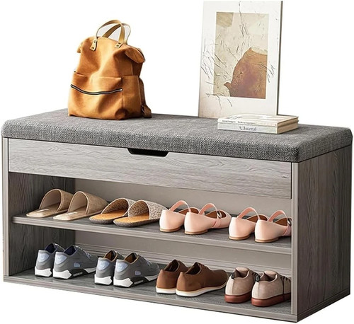 Wooden shoe storage bench - shoe,