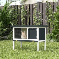 Pawhut rabbit hutch guinea - pawhut,