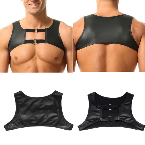Men faux leather lingerie - men,