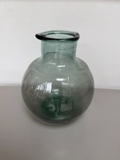 large round grey blue vase