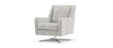 Sofology Majestica Fabric Accent Swivel Chair Pattern Truffle All Over