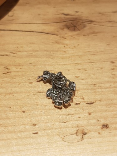 Vintage marcasite silver tone - marcasite,