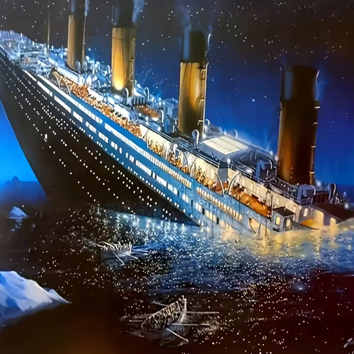 Titanic ship sinking scene - ship, 5d