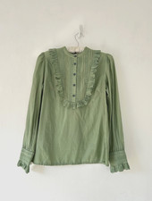 Boden Top Green Ruffle