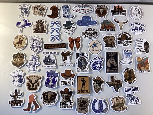 Cowboy cowgirl stickers - 50,
