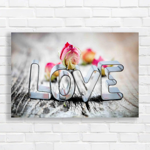 Rose love saying canvas - love,