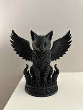 Gothic Winged Cat Statue –