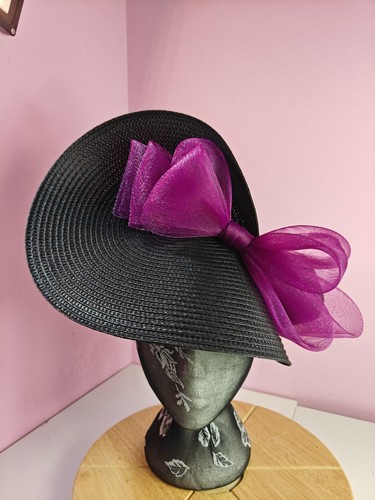 Black plum large straw - black,