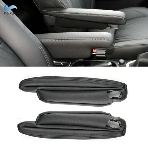 Black leather seat armrest - black,