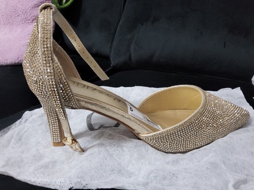 Quiz gold shoes wide fit - quiz,