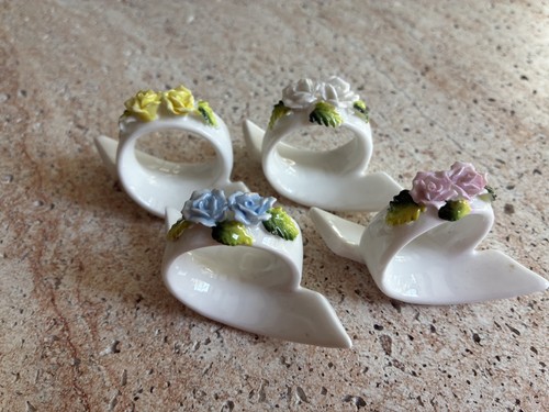 Vintage fine china floral - 4x,